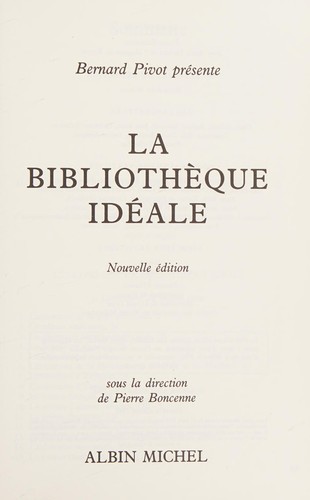 Cover of La Bibliothèque idéale