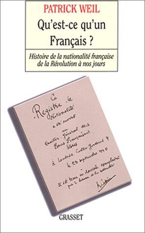 Cover of Qu'est-ce qu'un Français ?