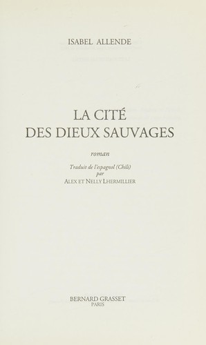Cover of La cité des dieux sauvages