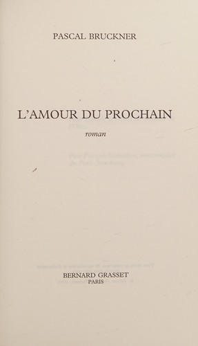 Cover of L' amour du prochain