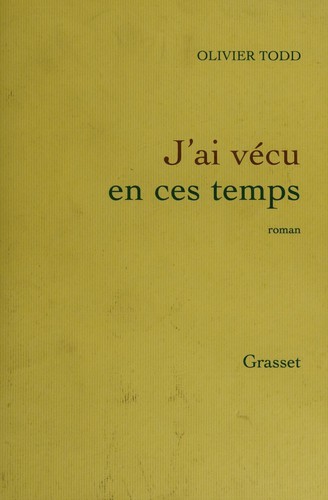 Cover of J'ai vécu en ces temps