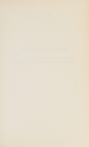 Cover of Un monde en péril