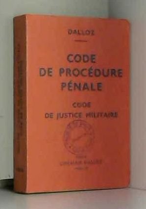 Cover of Code de procédure pénale