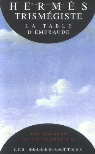 Cover of La table d'émeraude et sa tradition alchimique