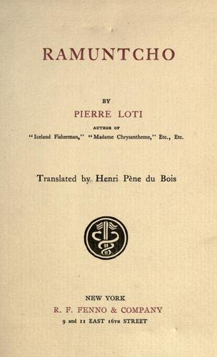 Cover of Ramuntcho
