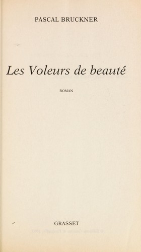 Cover of Les voleurs de beauté