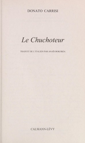 Cover of Le chuchoteur