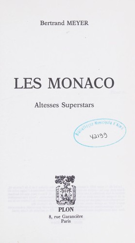 Cover of Les Monaco