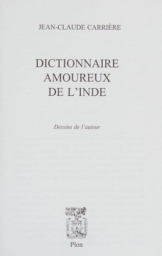 Cover of Dictionnaire amoureux de l'Inde