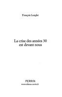 Cover of La crise des années 30 est devant nous