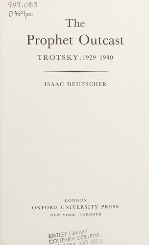 Cover of The Prophet Outcast : Trotsky