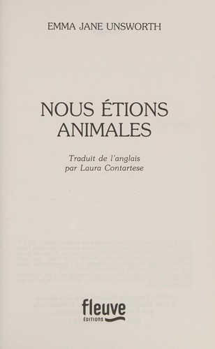 Cover of Nous étions animales