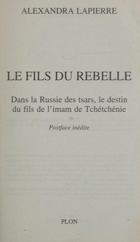 Cover of Le Fils du rebelle
