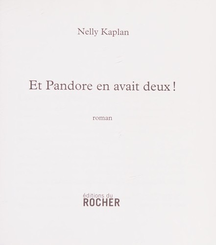 Cover of Et Pandore en avait deux!