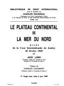 Cover of Le plateau continental de la Mer du Nord