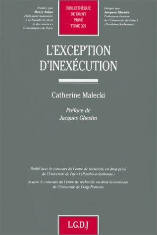 Cover of L' exception d'inexécution