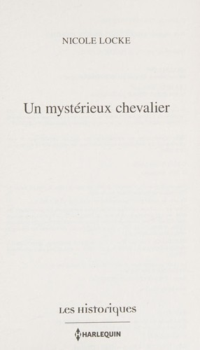 Cover of Un mystérieux chevalier