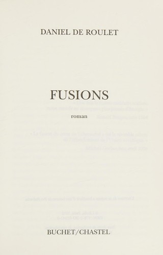 Cover of Fusions