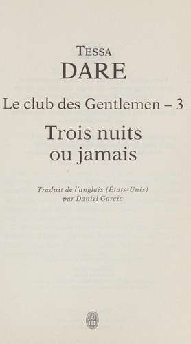 Cover of Trois nuits ou jamais