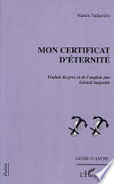 Cover of MON CERTIFICAT D'ÉTERNITÉ