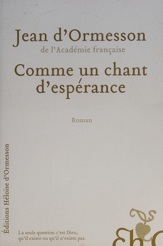 Cover of Comme un chant d'espérance