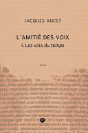Cover of L'Amitié des voix