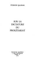 Cover of Sur la dictature du prolétariat