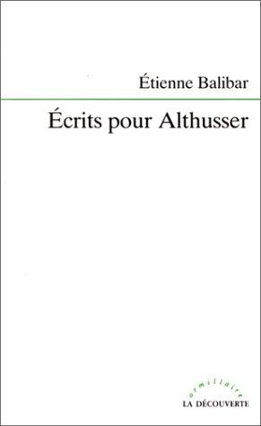 Cover of Ecrits pour Althusser