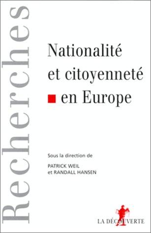Cover of Nationalité et citoyenneté en Europe