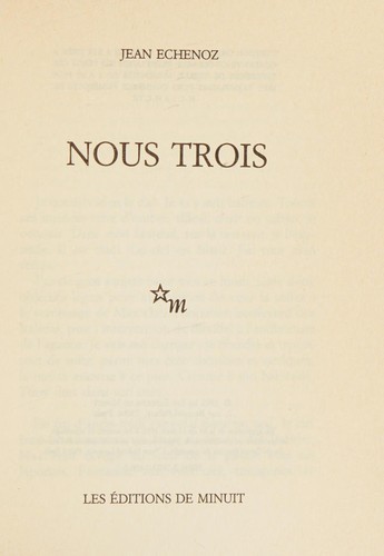 Cover of Nous trois