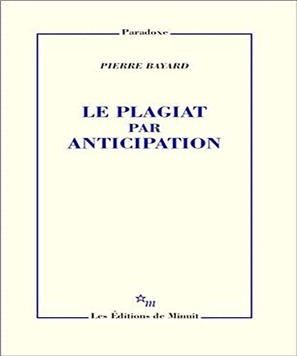 Cover of Le plagiat par anticipation