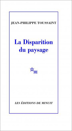 Cover of La Disparition du paysages
