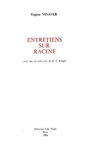 Cover of Entretiens sur Racine