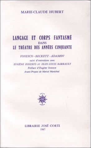 Cover of Langage et corps fantasmé dans le théâtre des années cinquante