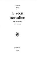 Cover of Le récit nervalien