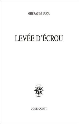 Cover of Levée d'écrou (livre non massicoté)