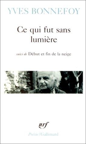 Cover of Ce qui fut sans lumière
