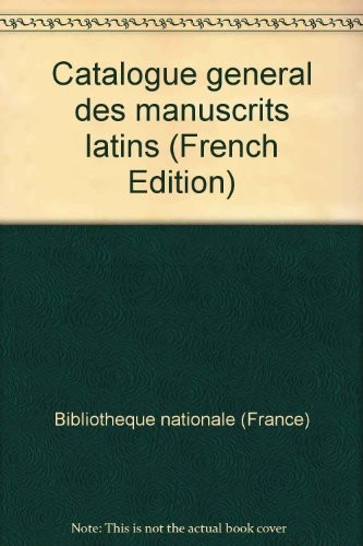 Cover of Catalogue général des manuscrits latins