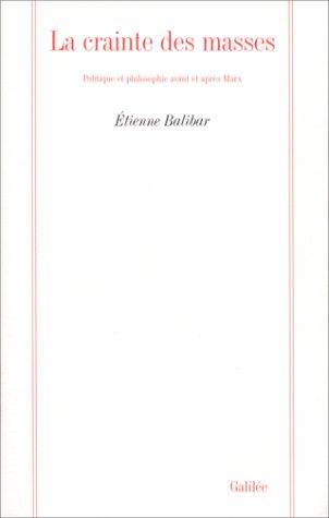 Cover of La crainte des masses