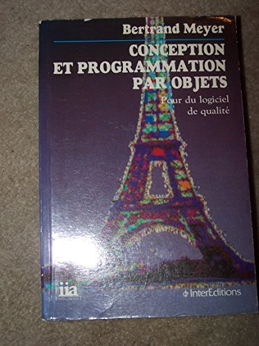 Cover of Conception et programmation par objets