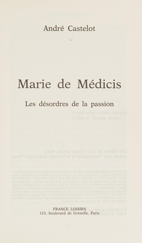 Cover of Marie de Médicis