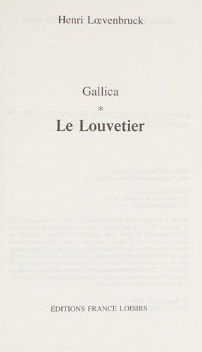 Cover of Le louvetier (Gallica)