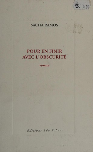 Cover of Pour en finir avec l'obscurité