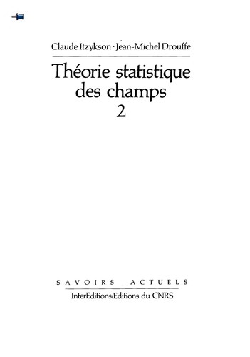 Cover of The orie statistique des champs