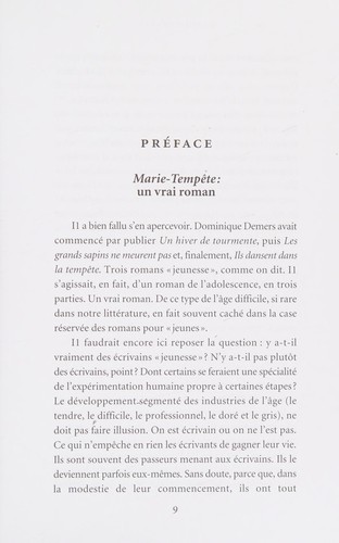 Cover of Marie-Tempête