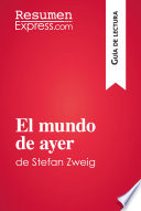 Cover of El mundo de ayer de Stefan Zweig