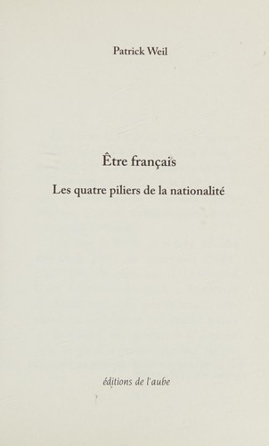 Cover of Être français