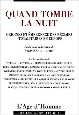 Cover of Quand tombe la nuit - europe 1900-1934