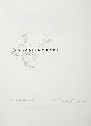 Cover of Paralipomènes