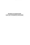 Cover of Musique et musicologie dans les universités françaises
